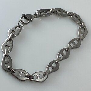 Mariner Coffee Bean Chain Link Bracelet Stainless Steel